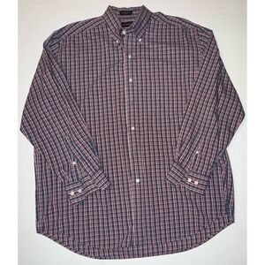 Britches Men's Blue Red Plaid Shirt XL Preppy Everyday College Business Casual